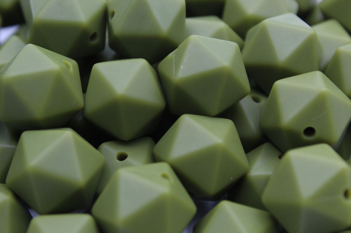 Icosaèdre 17mm -Perle en silicone