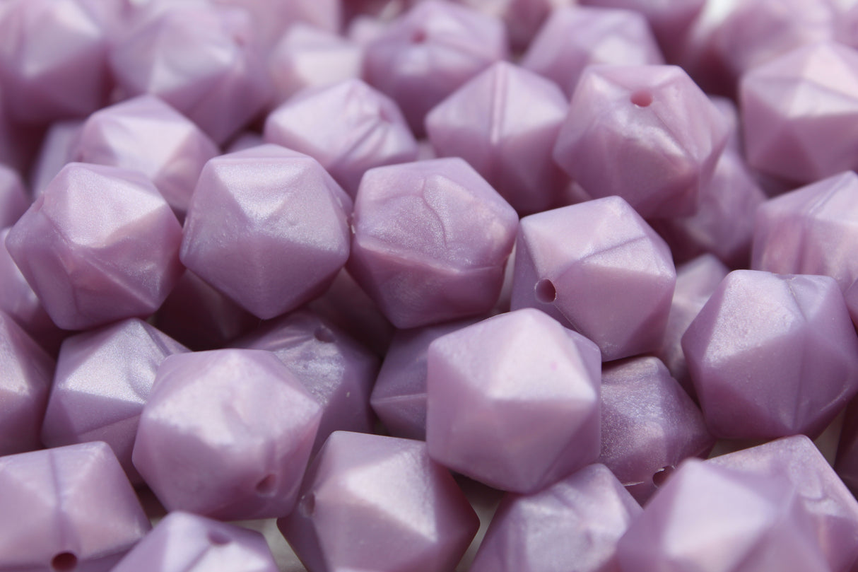 Icosaèdre 17mm -Perle en silicone