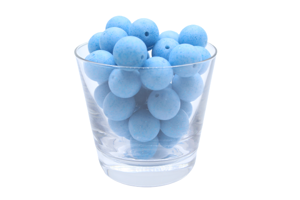 Perle en silicone avec paillettes