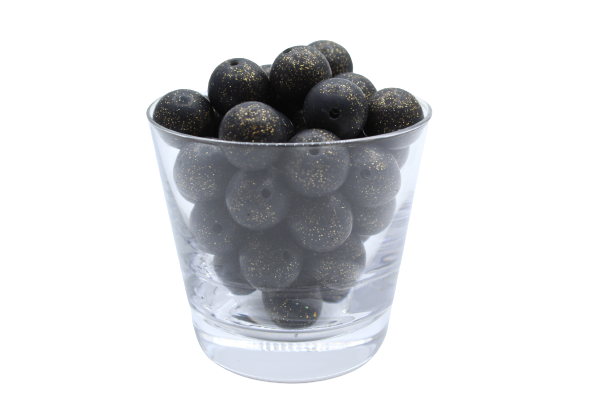 Perle en silicone avec paillettes
