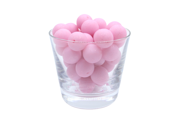 Perle en silicone avec paillettes