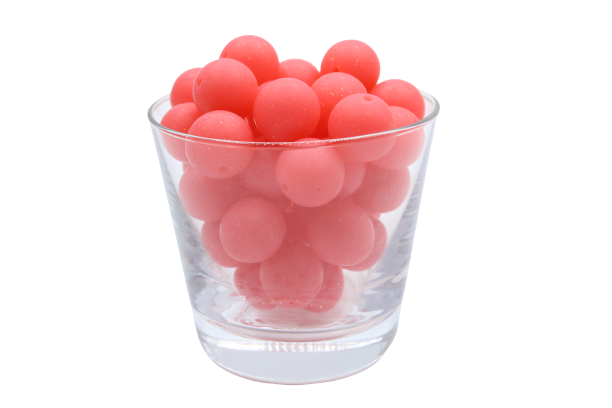 Perle en silicone avec paillettes