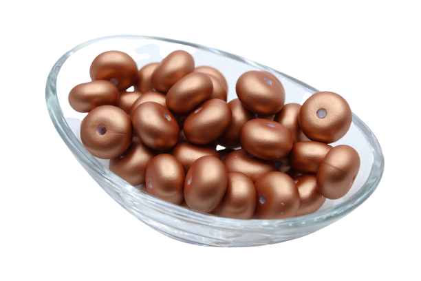 Perle imprimée métallisée - Perle en silicone