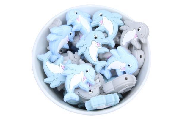 Dauphin - Perle en silicone