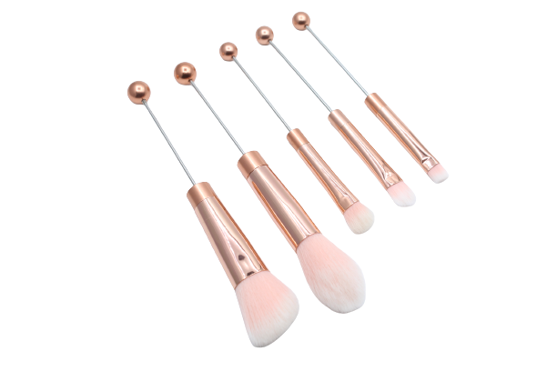 Pinceaux "Blush & perles" (kit de 5 pièces)