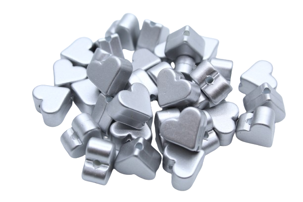 Petit coeur 14mm - Perle en silicone