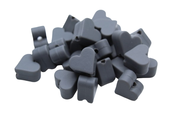 Petit coeur 14mm - Perle en silicone