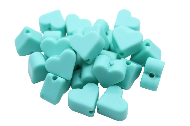 Petit coeur 14mm - Perle en silicone