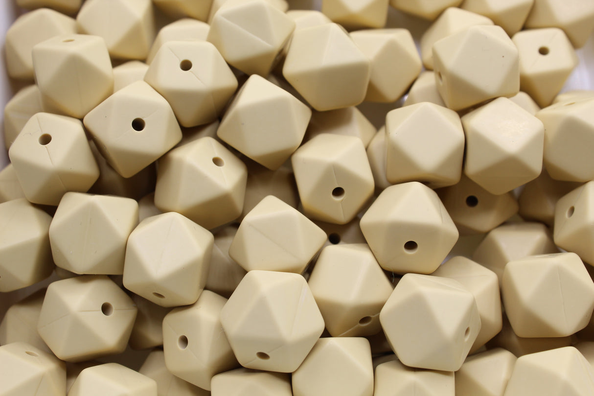 Nouvelle couleur: Cookie - Perle en silicone