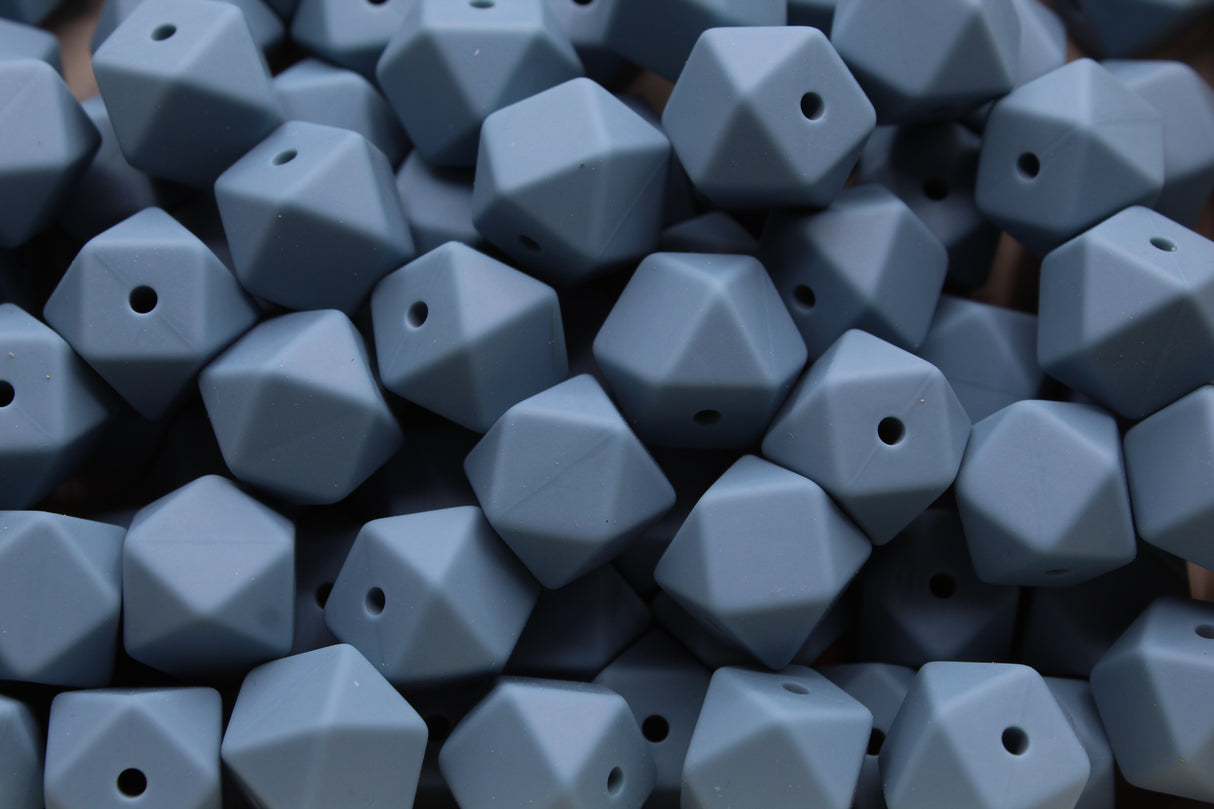 Nouvelle couleur: Bleu acier - Perle en silicone