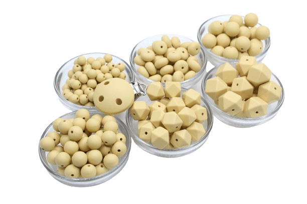 Nouvelle couleur: Cookie - Perle en silicone