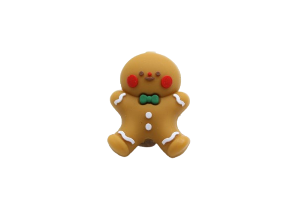 Bonhomme pain d'épice 3D - Perle en silicone
