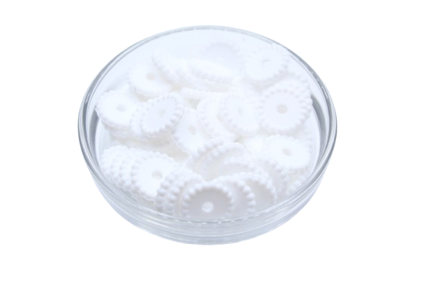 Mini rondelle à pois - lot de 5 - Perle en silicone
