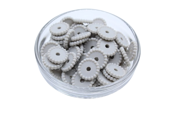 Mini rondelle à pois - lot de 5 - Perle en silicone