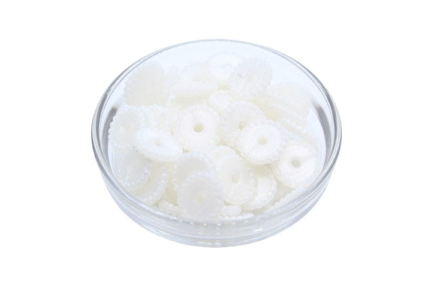 Mini rondelle à pois - lot de 5 - Perle en silicone