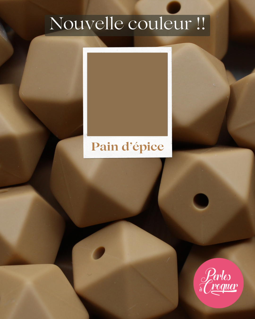 Nouvelle couleur: Pain d'épices - Perle en silicone