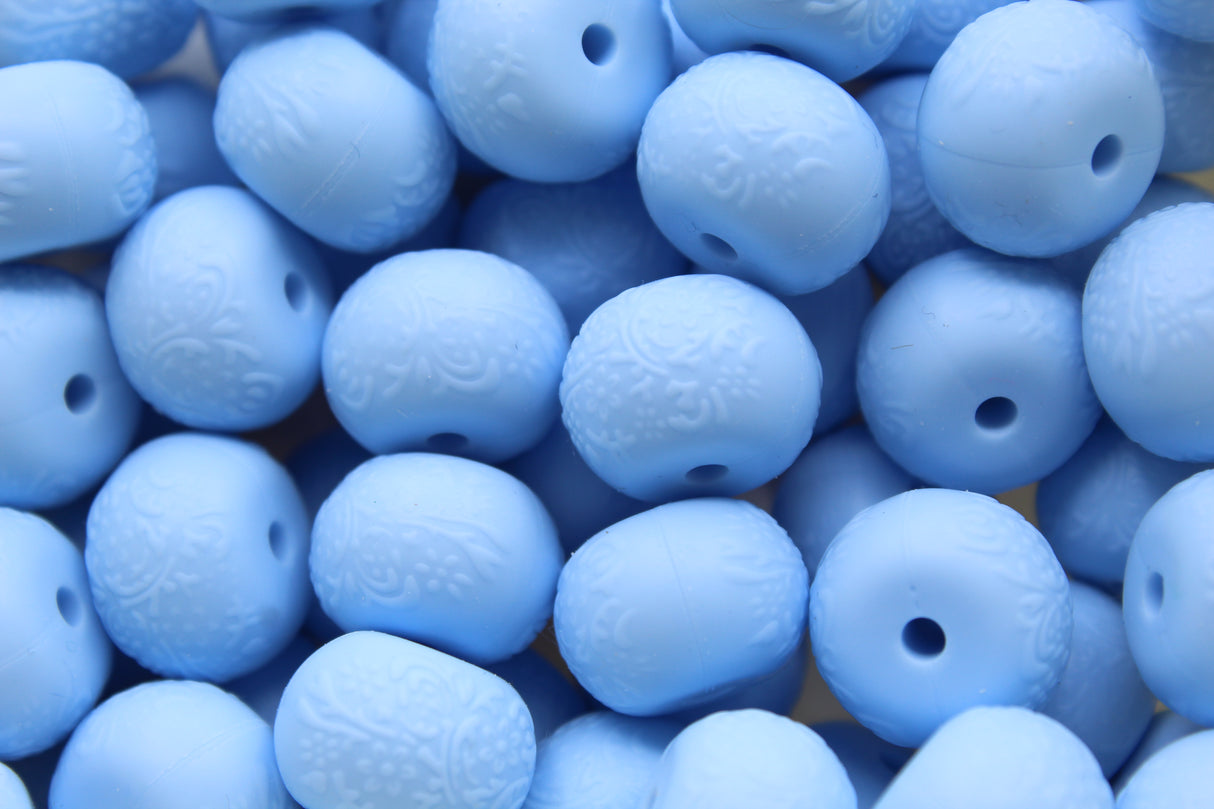 Abacus Ø14mm EMBOSSÉ - Perle en silicone -