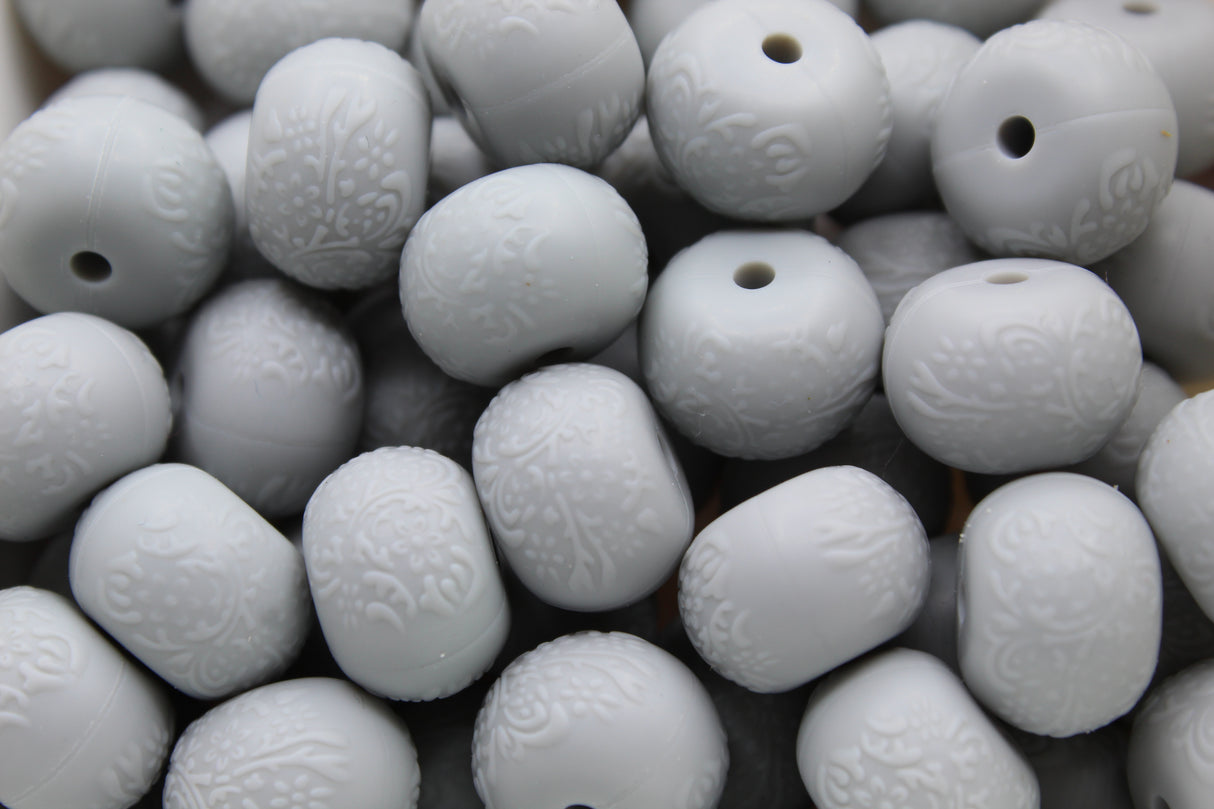 Abacus Ø14mm EMBOSSÉ - Perle en silicone -