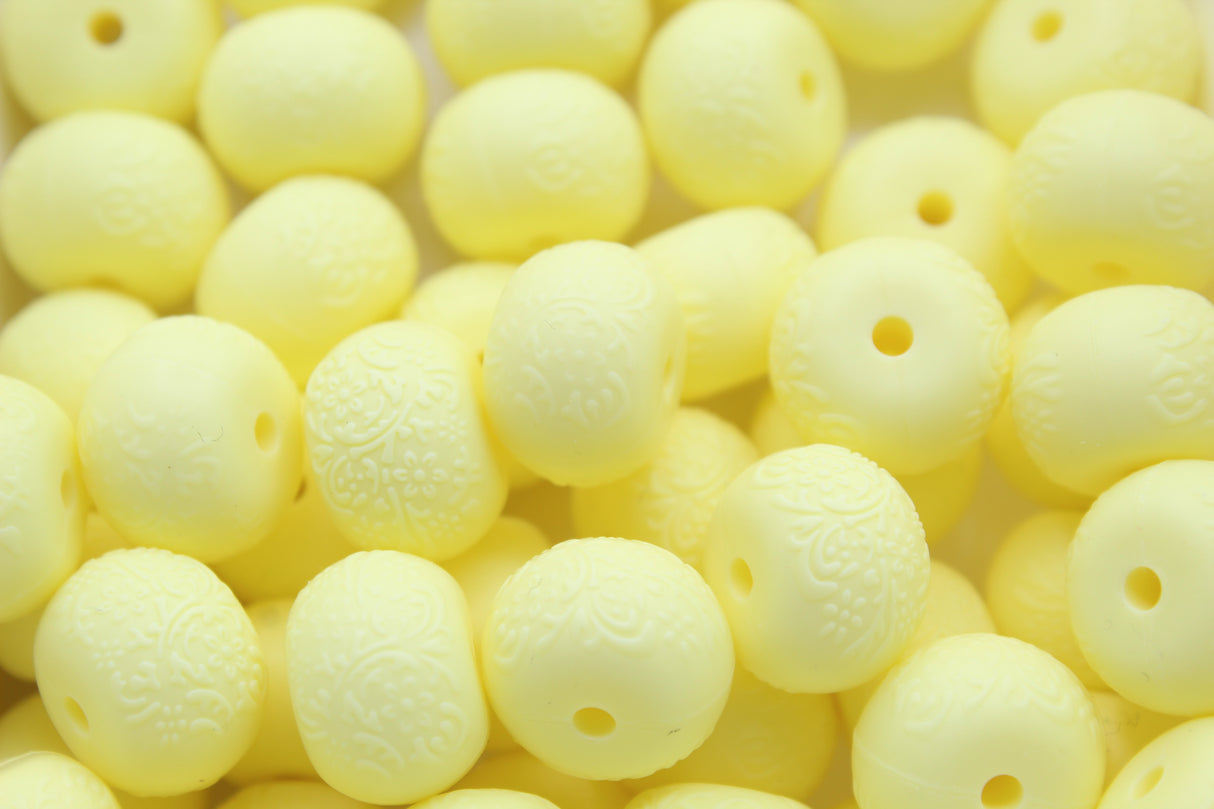 Abacus Ø14mm EMBOSSÉ - Perle en silicone -