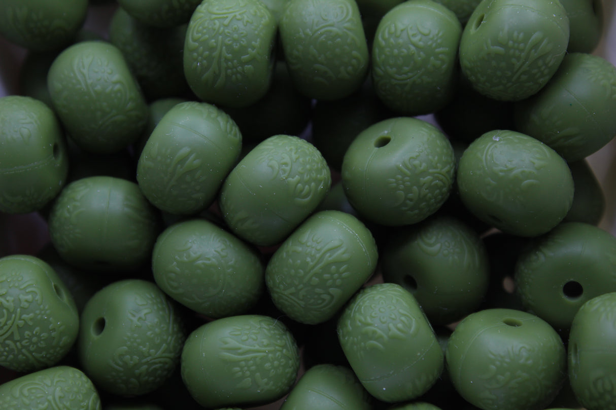 Abacus Ø14mm EMBOSSÉ - Perle en silicone -