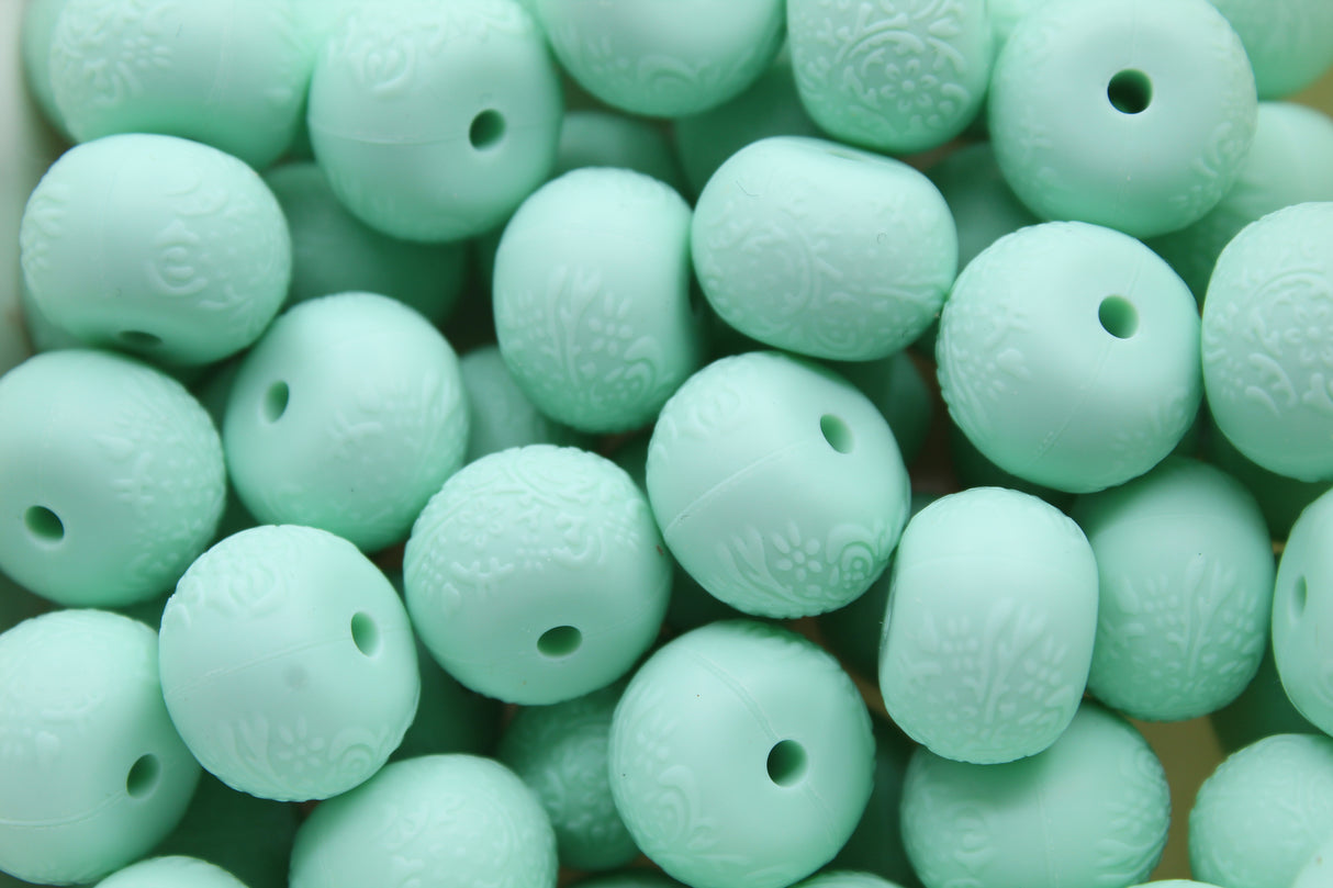 Abacus Ø14mm EMBOSSÉ - Perle en silicone -