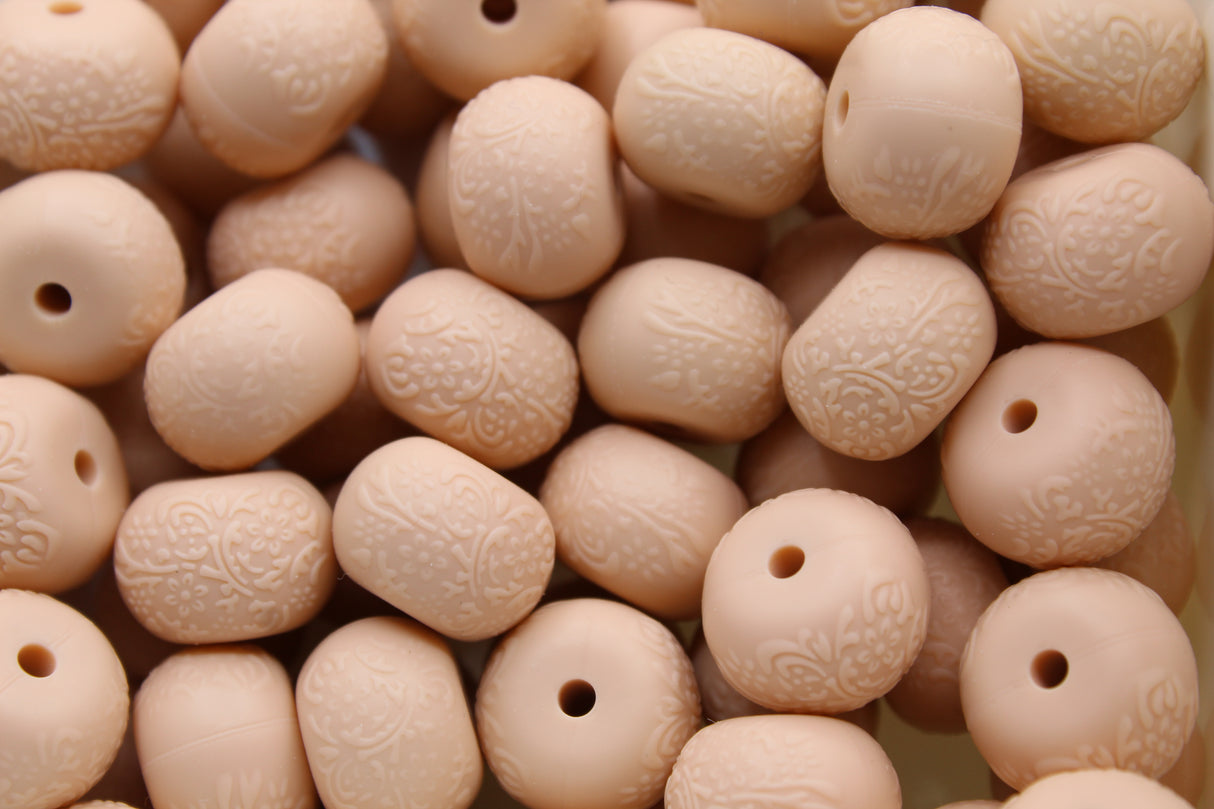 Abacus Ø14mm EMBOSSÉ - Perle en silicone -
