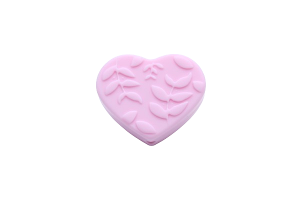 Coeur embossé - Perle en silicone