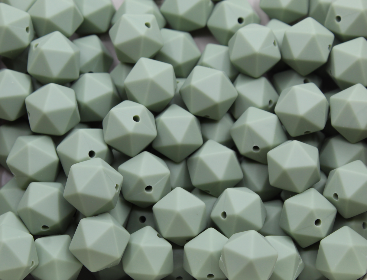 Icosaèdre 14mm - Perle en silicone