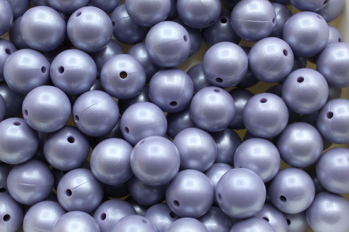 Perle imprimée effet nacré - Perle en silicone