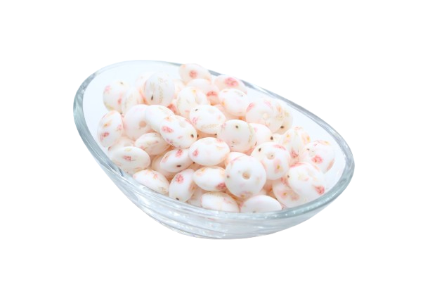 Perle lentille imprimée - Perle en silicone