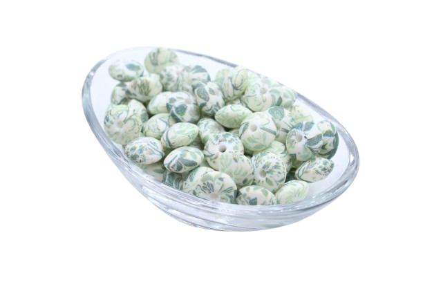 Perle lentille imprimée - Perle en silicone