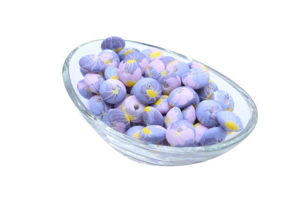 Perle lentille imprimée - Perle en silicone