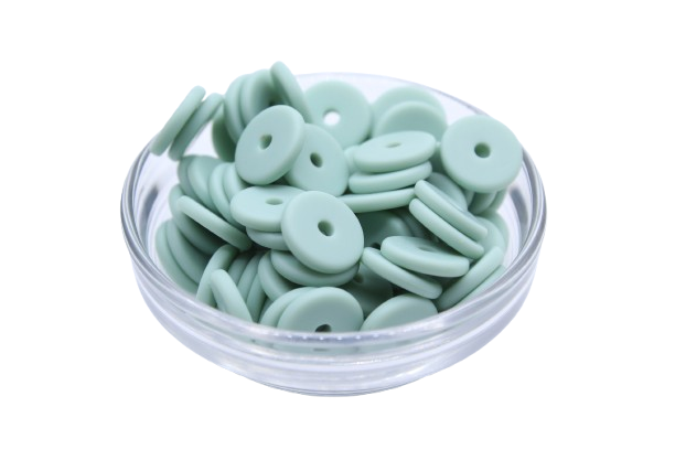 Mini rondelle Ø12mm - lot de 5 - Perle en silicone