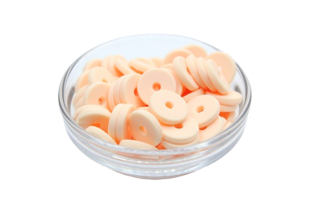 Mini rondelle Ø12mm - lot de 5 - Perle en silicone
