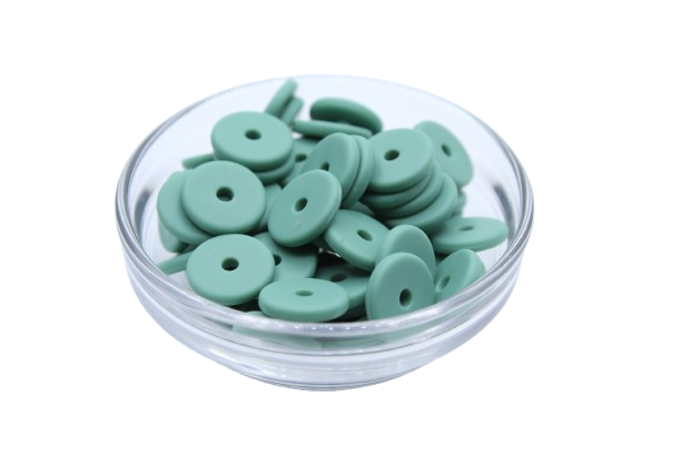 Mini rondelle Ø12mm - lot de 5 - Perle en silicone