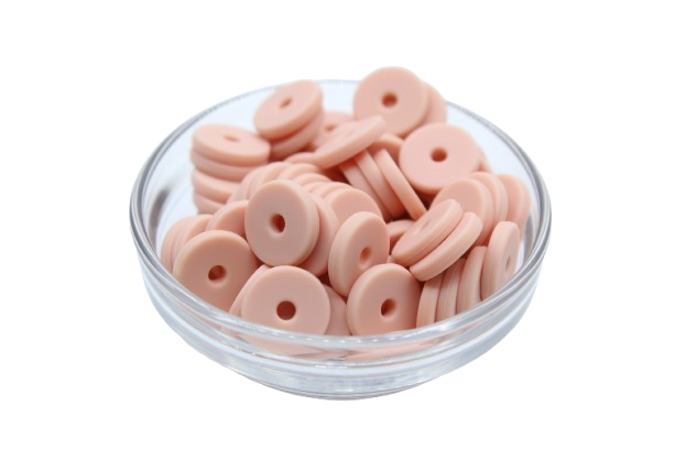 Mini rondelle Ø12mm - lot de 5 - Perle en silicone