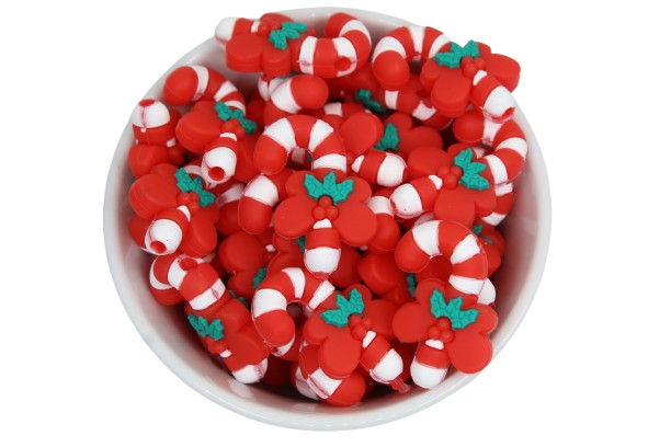 Sucre d'orge 3D - Perle en silicone