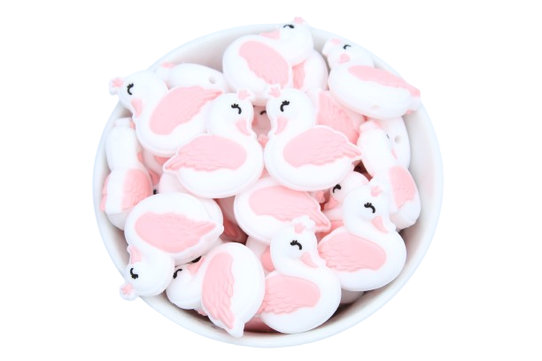 Flamant rose version 2 - Perle en silicone