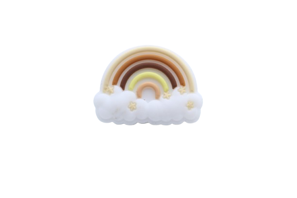 Arc en ciel avec nuage version 2 - Perle en silicone