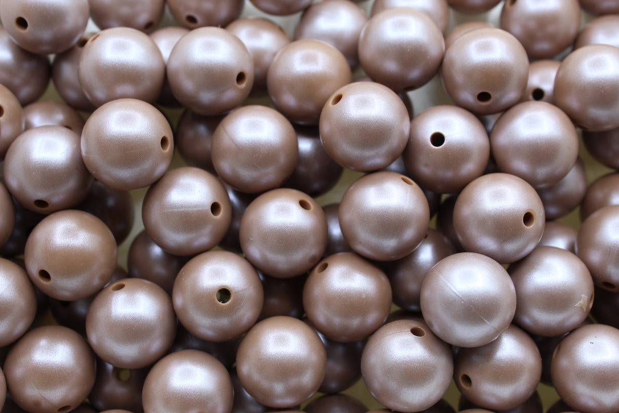 Perle imprimée effet nacré - Perle en silicone