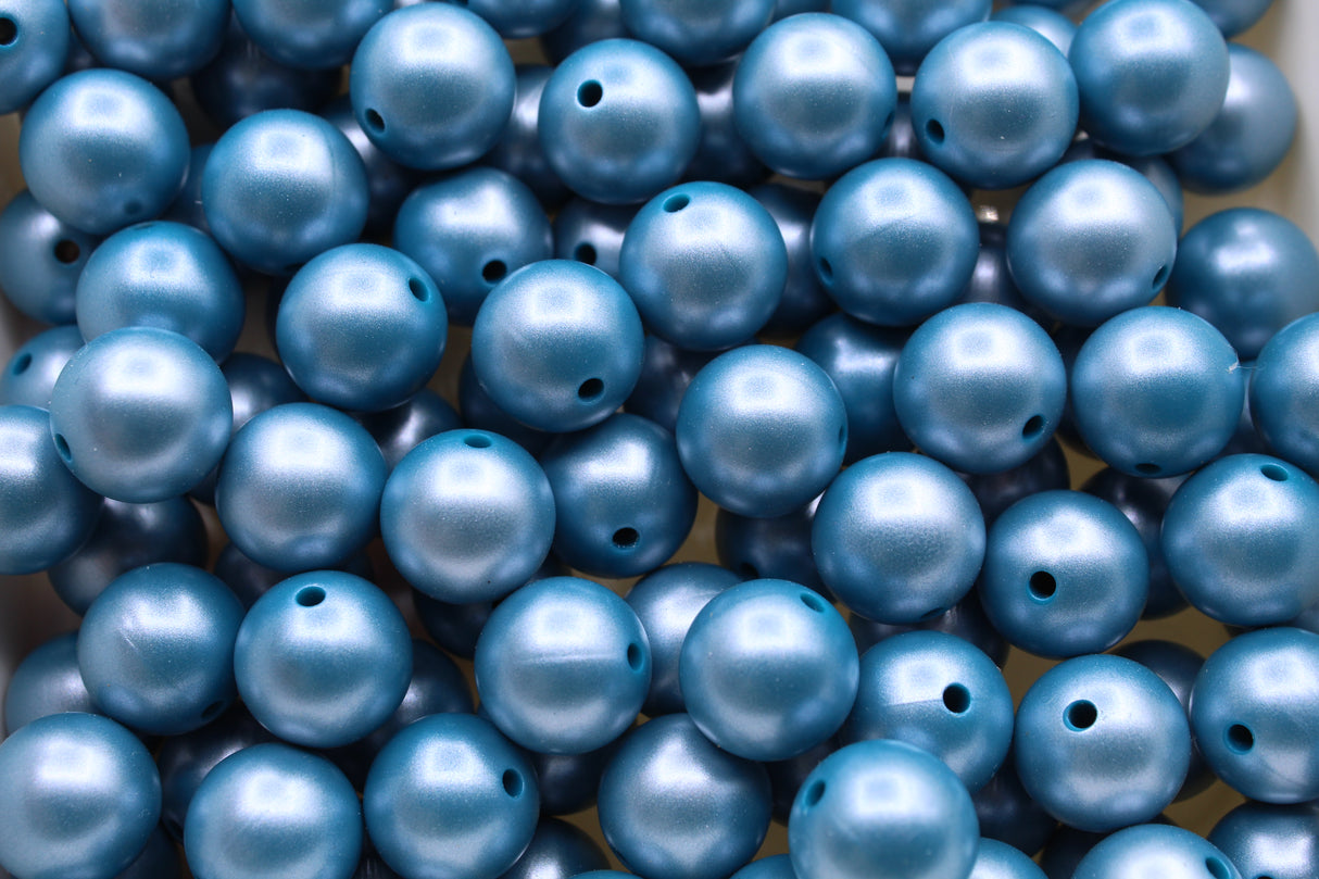 Perle imprimée effet nacré - Perle en silicone