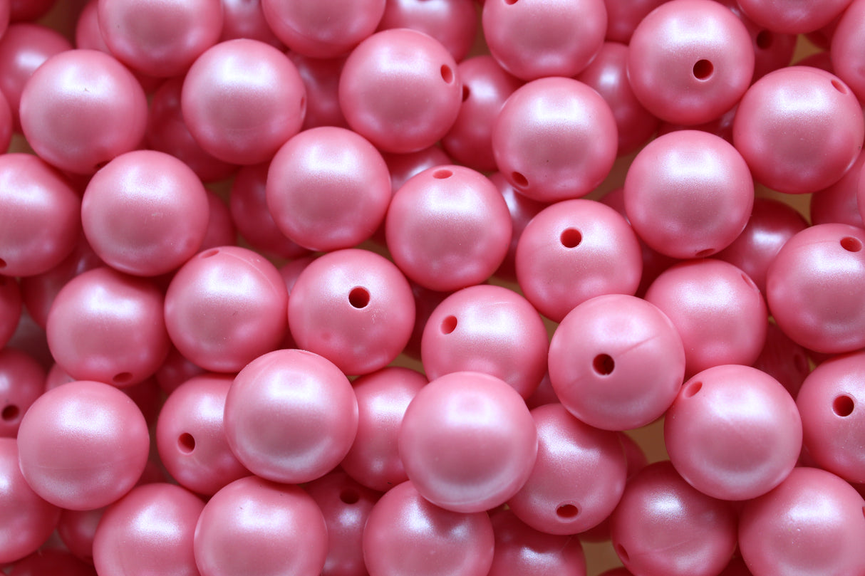 Perle imprimée effet nacré - Perle en silicone