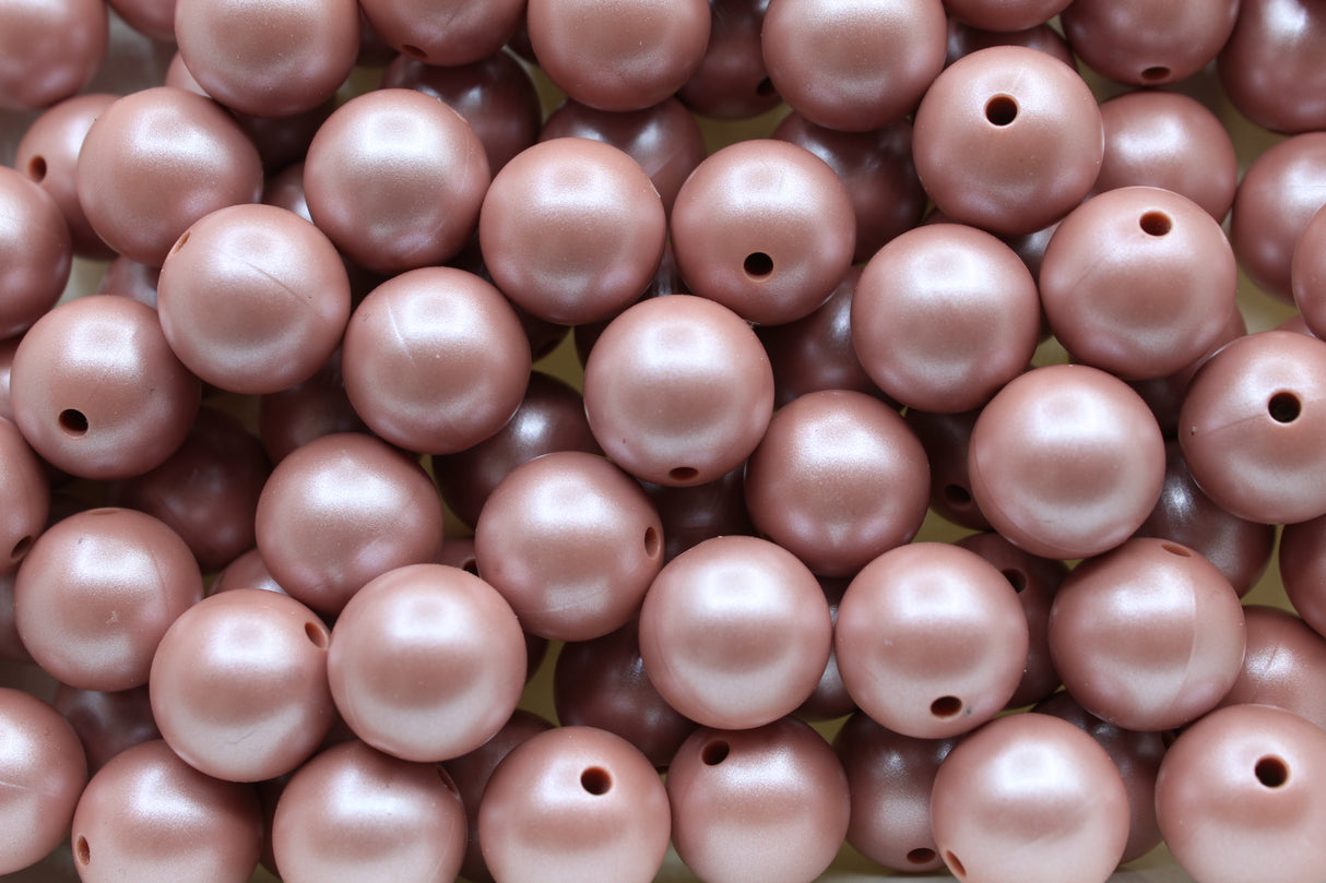 Perle imprimée effet nacré - Perle en silicone