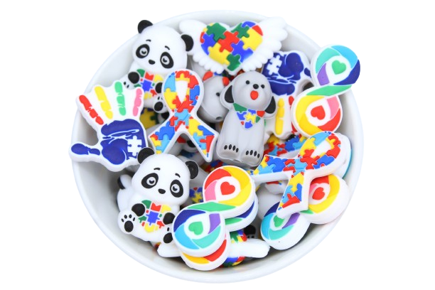 Symboles Autisme - Perle en silicone