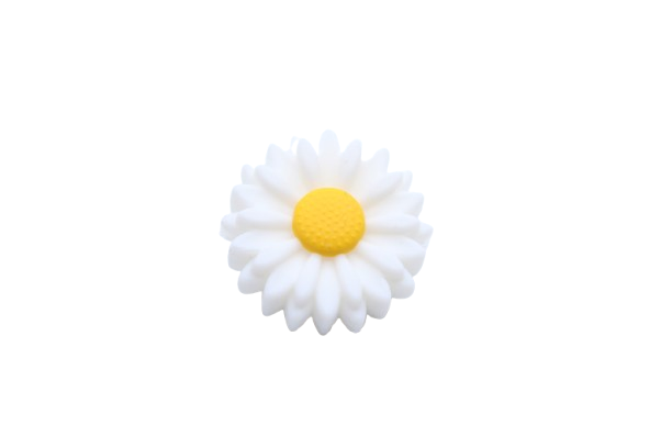 Marguerite moyenne (22mm) - Perle en silicone