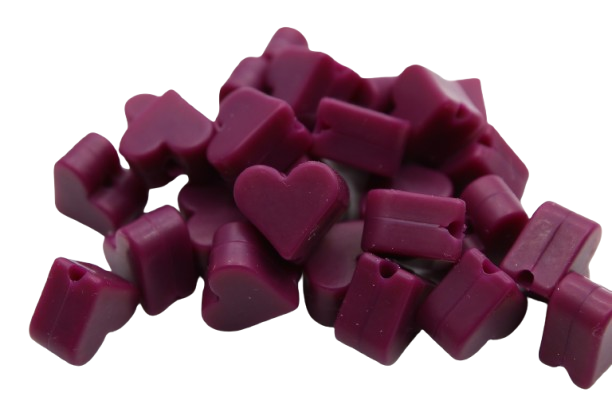 Petit coeur 14mm - Perle en silicone