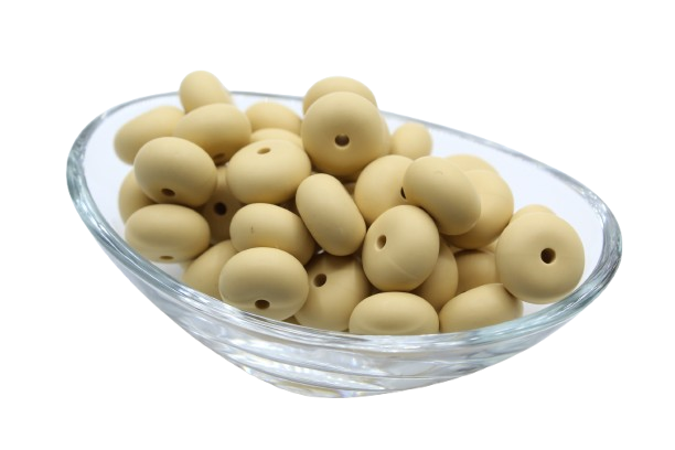 Nouvelle couleur: Cookie - Perle en silicone