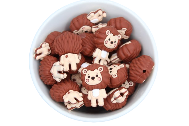 Lion 3D - Perle en silicone