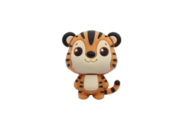 Tigre 3D - Perle en silicone