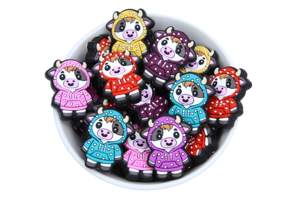 Vache avec ciré - Perle en silicone